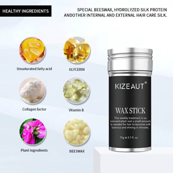 Grand Launch: KIZEAUT Large‑Capacity Hair Wax Stick (75g). A small amount smooths messy flyaways.