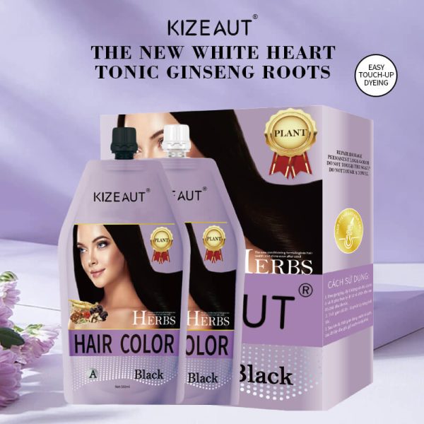 KIZEAUT Ginseng Herbal Black Hair Color Cream
