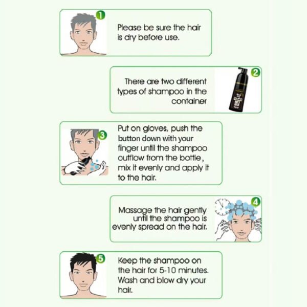 KIZEAUT One Step Black Hair Color Cream for Cover Gray Hair