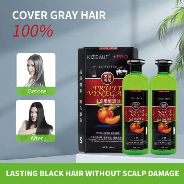 KIZEAUT Fruit Vinegar Black Hair Dye Set