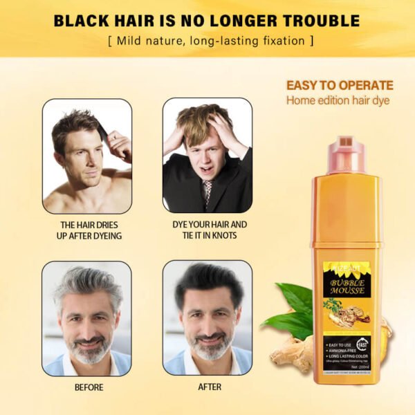 KIZEAUT Ginseng Infused Bubble Mousse Hair Coloring Cream