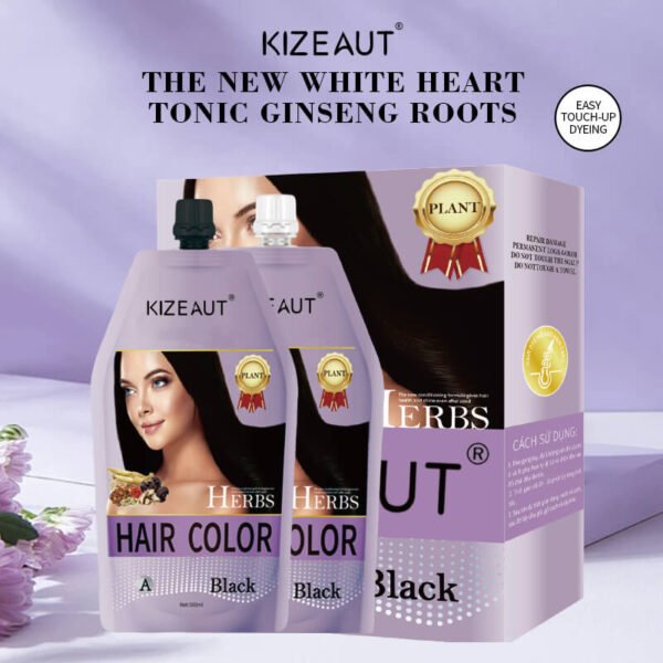 KIZEAUT Ginseng Herbal Black Hair Color Cream