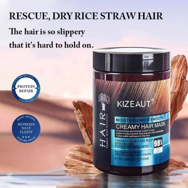 KIZEAUT Hydrating & Smoothing Cream Hair Mask, Specially Developed for Dry & Damaged Hair.