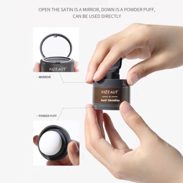 KIZEAUT Hairline Shadow Powder, Scalp Line Filler for Forehead & Sideburns, Creates Voluminous & Full Hair Look