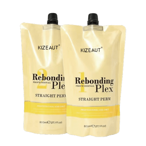 01 Ionic Straightening Kit KIZEAUT Ionic Hair Straightening Set, Hair Softening & Setting Two-piece Kit