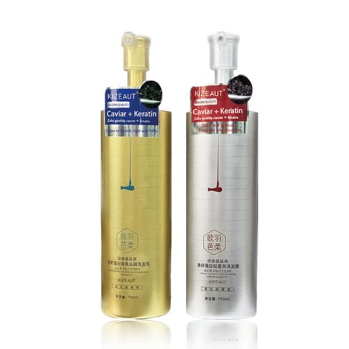 01 Keratin Set KIZEAUT Caviar & Keratin Shampoo & Conditioner Set | Caviar Essence to Repair Damaged Hair Cuticles