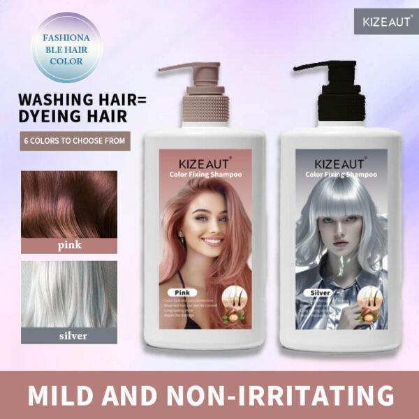 KIZEAUT Color Fixing Shampoo Semi-permanent Hair Dye Shampoo