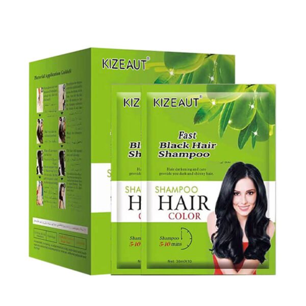 KIZEAUT Olive Bubble Hair Dye Shampoo – Fast Black Hair Color