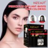 KIZEAUT Sachet Black Hair Shampoo, Plant-Based Grey Hair Coverage One-Step Black Hair Dye