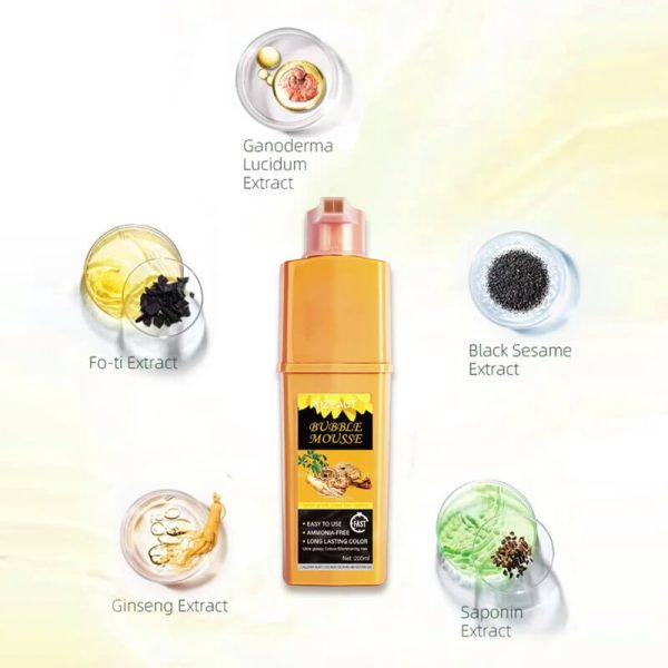 KIZEAUT Ginseng Infused Bubble Mousse Hair Coloring Cream