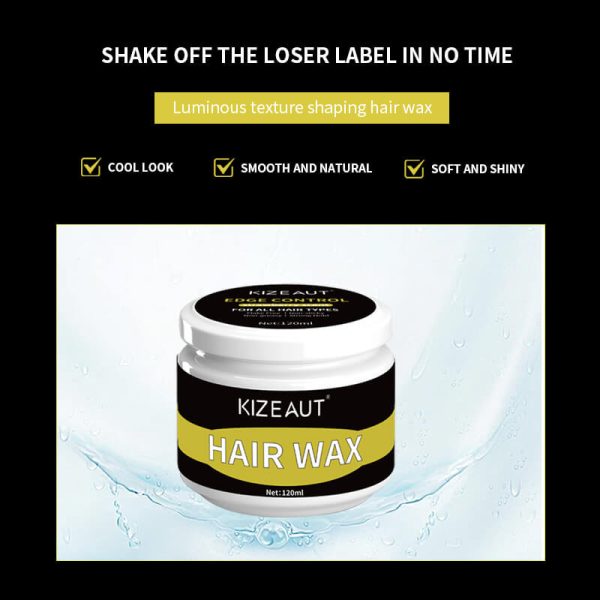 Use KIZEAUT styling hair wax to shape tidy, smooth hairstyles including side parting and full slick-back styles.