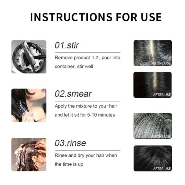 KIZEAUT Fruit Vinegar Black Hair Dye Set