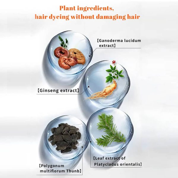 KIZEAUT Coconut Oil Hair Dye Shampoo, Easily Cover Gray Hair, Long-lasting & Hair-friendly