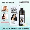 KIZEAUT One Wash Black Hair Dye Shampoo, No Mix Required Natural Plant Bubble Hair Color