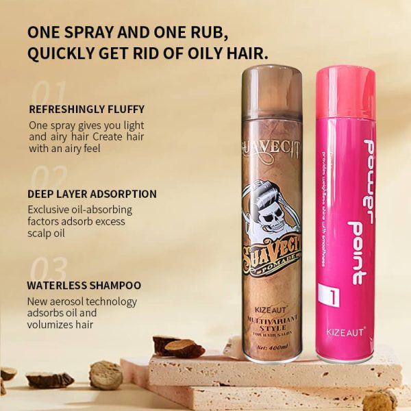 Four styles of KIZEAUT hair styling sprays are fully launched, offering hair smoothing & shine as well as strong hold.