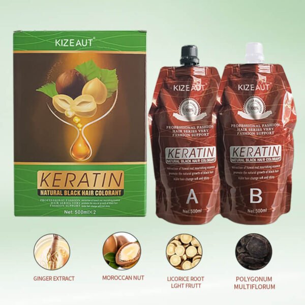 KIZEAUT Keratin Natural Black Hair Dye