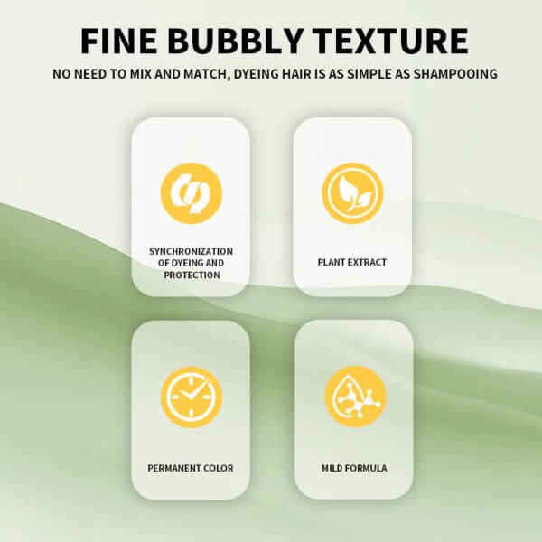 KIZEAUT Plant Extract Fruit Bubble Hair Dye, Gentle Sachet Hair Color Cream