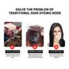 KIZEAUT 3 in 1 Dark Brown Hair Dye Shampoo with Built-in Comb