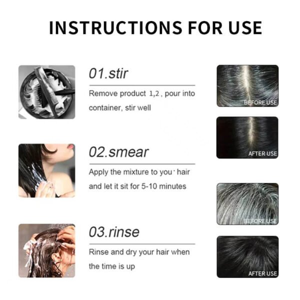 KIZEAUT Fruit Vinegar Black Hair Dye Set