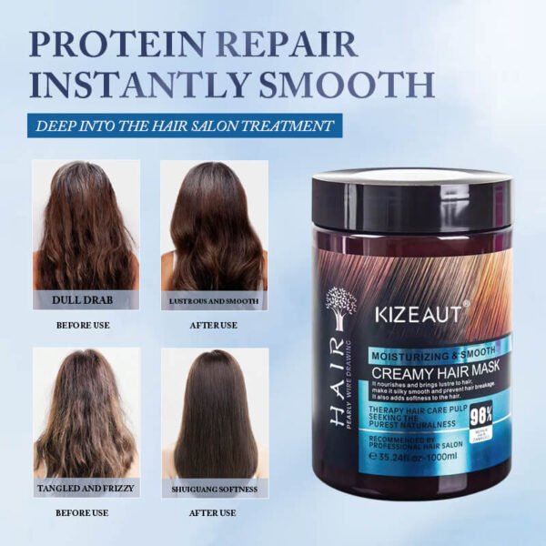 KIZEAUT Hydrating & Smoothing Cream Hair Mask, Specially Developed for Dry & Damaged Hair.