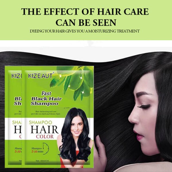 KIZEAUT Olive Bubble Hair Dye Shampoo – Fast Black Hair Color