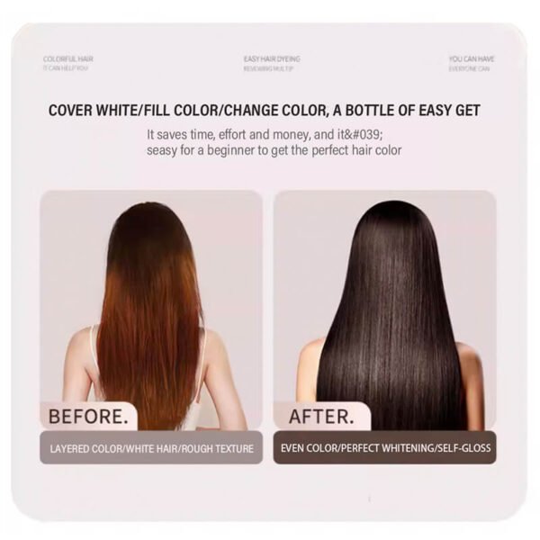 KIZEAUT Kiwi Fruit Extract Nourishing Hair Color Cream, One Comb Design Easy Black Hair Dye