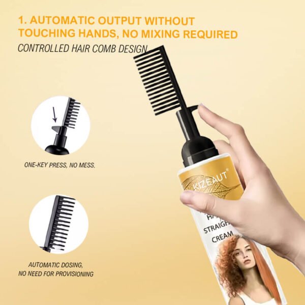 KIZEAUT One-Click Press Comb-Type Hair Smoothing Rebonding Cream