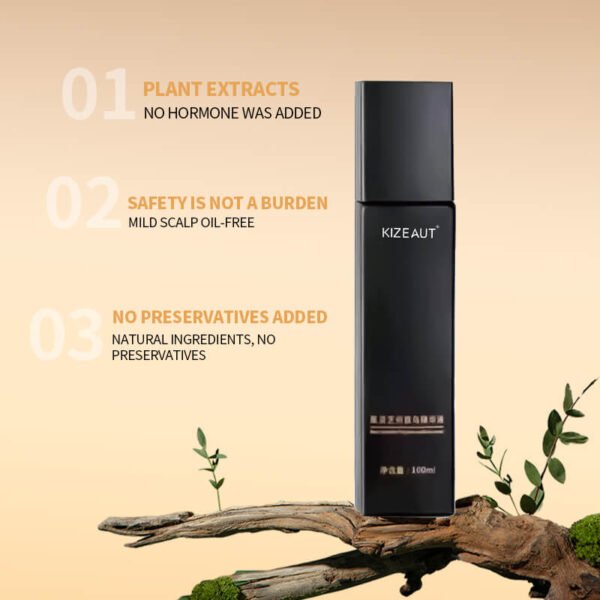 KIZEAUT Plant-Based Hair Darkening Essence, Ginseng & Angelica Hair Nourishing Treatment for Grey Hair Care
