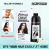 KIZEAUT One Wash Black Hair Dye Shampoo, No Mix Required Natural Plant Bubble Hair Color
