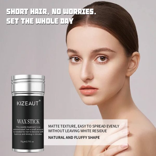 Grand Launch: KIZEAUT Large‑Capacity Hair Wax Stick (75g). A small amount smooths messy flyaways.