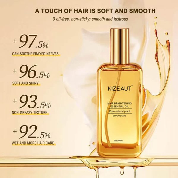 KIZEAUT luminous hair oil serves as daily maintenance treatment for hair impaired by perming and coloring