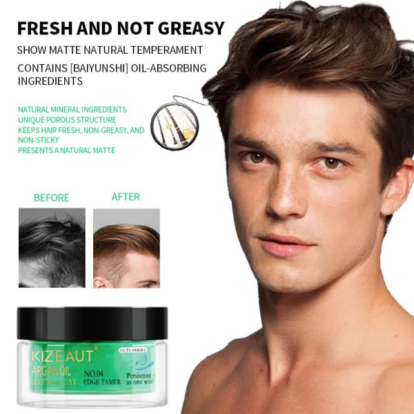 Formulated with Moroccan argan oil, KIZEAUT matte hair clay creates natural matte fixation with zero heavy, stuffy feeling on your scalp.