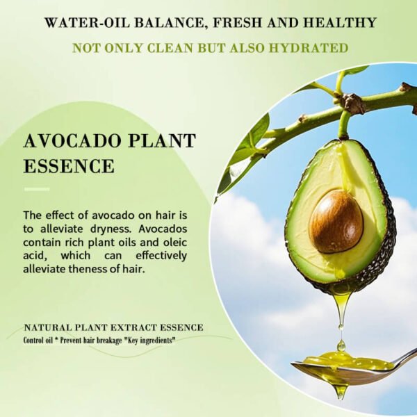KIZEAUT Avocado Oil Shampoo & Conditioner Set, optimizes unhealthy scalp prone to heat discomfort and excess sebum buildup