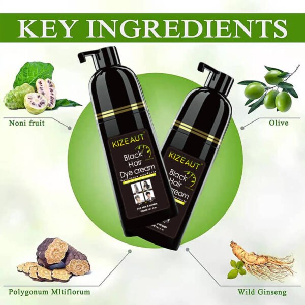 KIZEAUT One Step Black Hair Color Cream for Cover Gray Hair