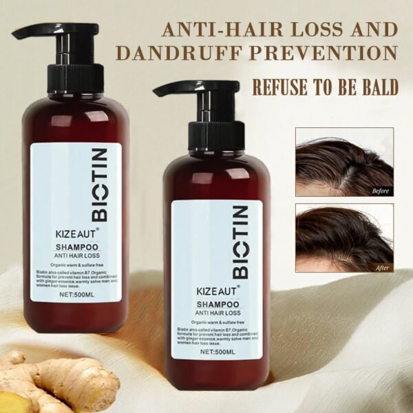 KIZEAUT Biotin Anti-Hair Fall Shampoo effectively relieves diverse hair shedding troubles.