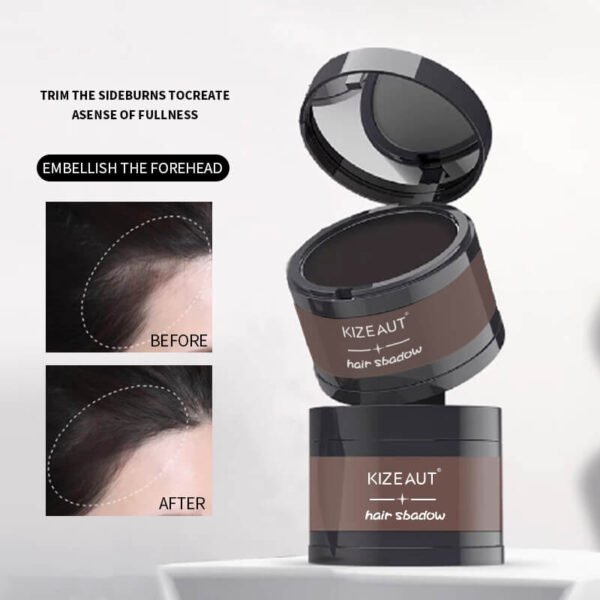 KIZEAUT Hairline Shadow Powder, Scalp Line Filler for Forehead & Sideburns, Creates Voluminous & Full Hair Look
