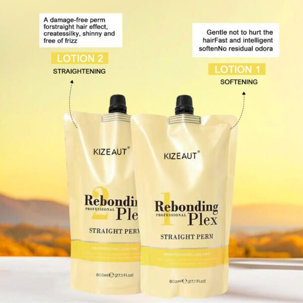KIZEAUT Ionic Hair Straightening Set, Hair Softening & Setting Two-piece Kit
