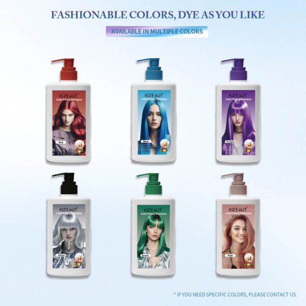 KIZEAUT Color Fixing Shampoo Semi-permanent Hair Dye Shampoo