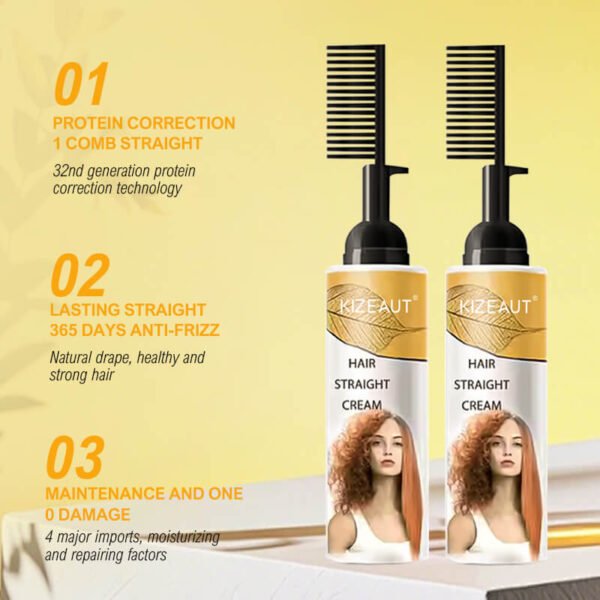 KIZEAUT One-Click Press Comb-Type Hair Smoothing Rebonding Cream