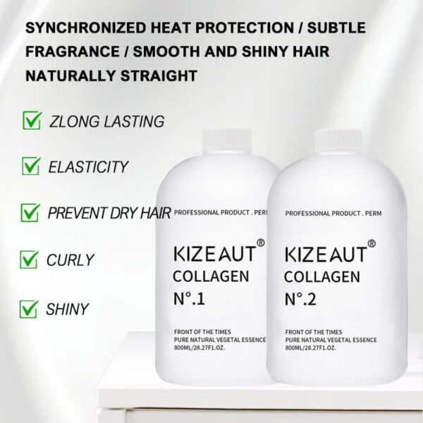 KIZEAUT Salon Professional Plant Essence Curly Hair Perm Two-piece Kit