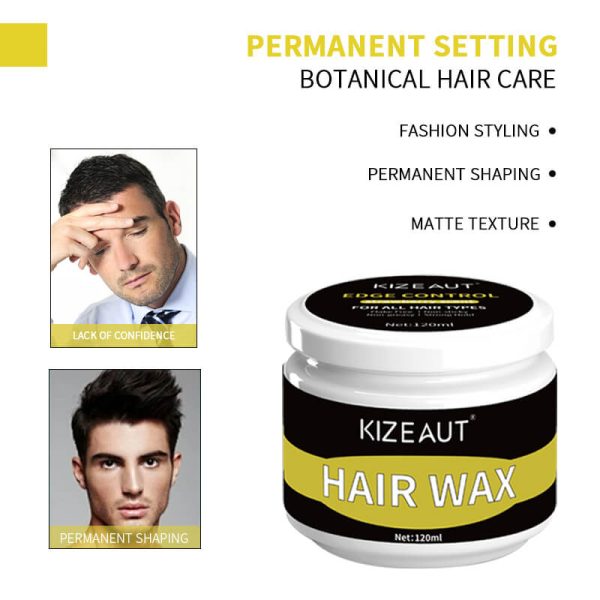 Use KIZEAUT styling hair wax to shape tidy, smooth hairstyles including side parting and full slick-back styles.