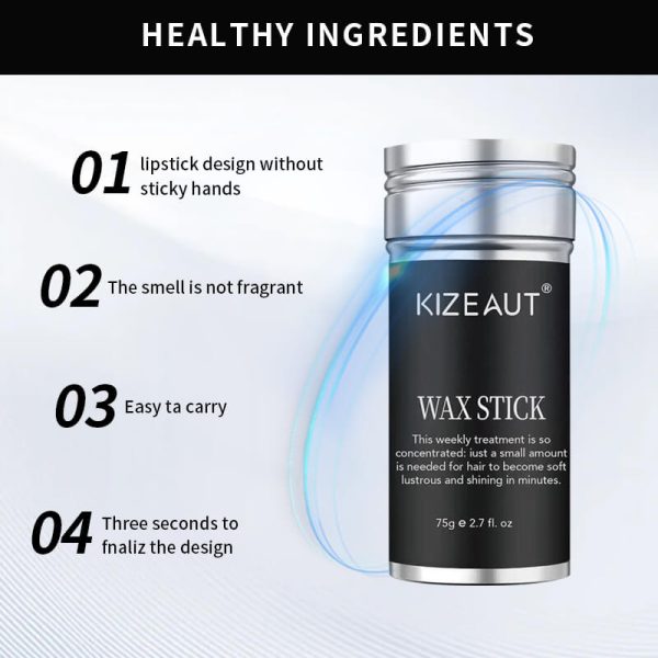 Grand Launch: KIZEAUT Large‑Capacity Hair Wax Stick (75g). A small amount smooths messy flyaways.