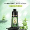 KIZEAUT Avocado Herbal Black Hair Dye Shampoo, Ammonia & PPD Free Home Hair Color for Gray Hair Coverage