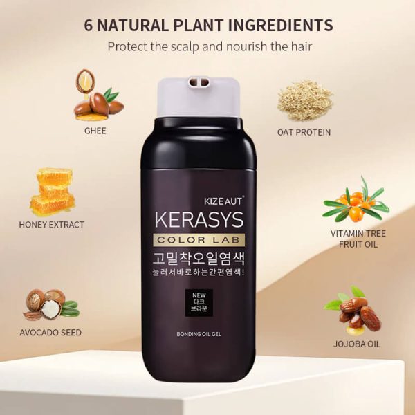 KIZEAUT Dual-tube Press-type No-mix 2-in-1 Coloring & Conditioning Hair Dye Gel