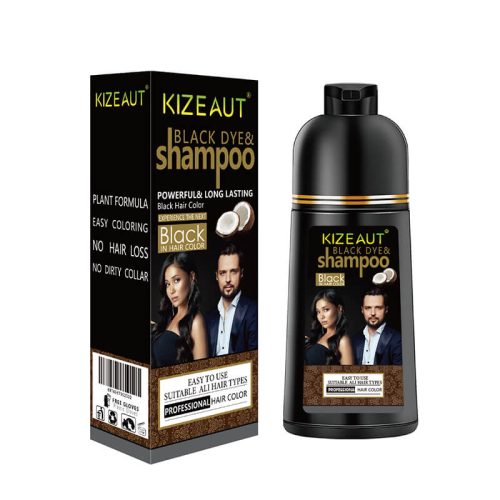 04 KIZEAUT Coconut Oil Hair Dye Shampoo, Easily Cover Gray Hair, Long-lasting & Hair-friendly