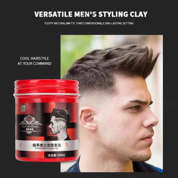 New Launch: Kufa Versatile Botanical Men’s Styling Clay. Botanical formula gently cares for hair strands.