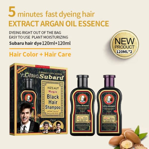 KIZEAUT Quick Magic Black Hair Shampoo Dye Set