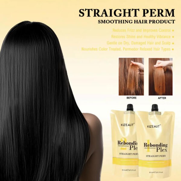 KIZEAUT Ionic Hair Straightening Set, Hair Softening & Setting Two-piece Kit