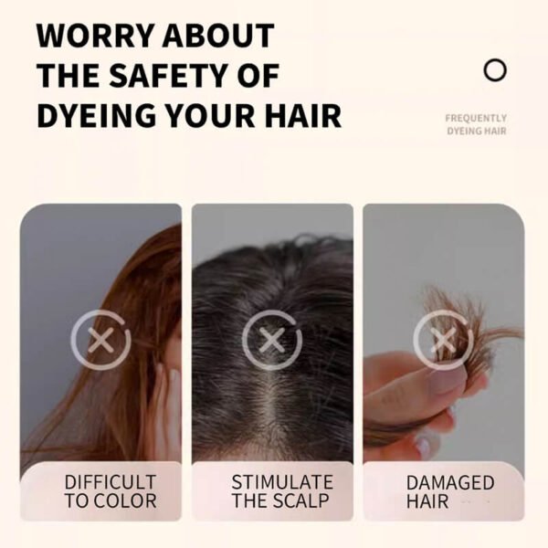KIZEAUT Kiwi Fruit Extract Nourishing Hair Color Cream, One Comb Design Easy Black Hair Dye
