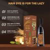 KIZEAUT 3 in 1 Dark Brown Hair Dye Shampoo with Built-in Comb